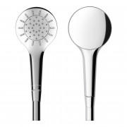 Душевая лейка Laufen MyTwin ⌀100 мм 1 режим с RubiClean и Ecochoice хром/белый H3619820841511