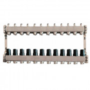 Коллектор для теплого пола Tervix Pro Line на 12 контуров без расходомеров нержавеющая сталь 501012