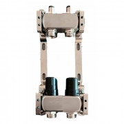 Коллектор для теплого пола Tervix Pro Line на 2 контура без расходомеров нержавеющая сталь 501002