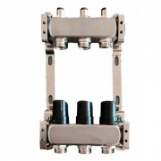 Коллектор для теплого пола Tervix Pro Line на 3 контура без расходомеров нержавеющая сталь 501003