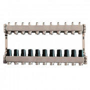 Коллектор для теплого пола Tervix Pro Line на 11 контуров без расходомеров нержавеющая сталь 501011