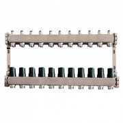 Коллектор для теплого пола Tervix Pro Line на 11 контуров без расходомеров нержавеющая сталь 501011