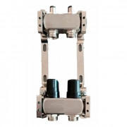 Коллектор для теплого пола Tervix Pro Line на 2 контура без расходомеров нержавеющая сталь 501002