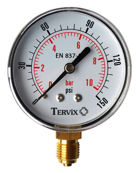 Манометр Tervix Pro Line 80 0-10 бар 1/2'' радиальное подключение 355313