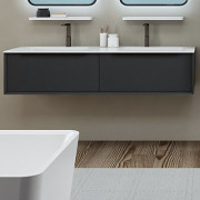 Тумба с раковиной Kolpa San Ramona OUR 160 1595x500x361.5 мм МДФ антрацит 538820