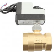 Шаровой клапан Tervix Pro Line ZERG 2-ходовой н/о 1 1/4'' DN32 с самовозвратным электроприводом латунь 205142