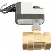 Кульовий клапан Tervix Pro Line ZERG 2-ходовий н/о 1 1/2'' DN40 із самоповоротним електроприводом латунь 205152