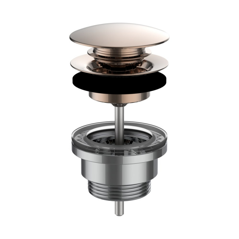 Донний клапан для раковини Laufen Automatic Clic 1¼'' рожеве золото з PVD-покриттям H3709890821041