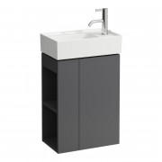 Тумба під раковину Laufen Kartell 44х27 см петлі праворуч МДФ темно-сірий H4075180336421