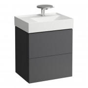 Тумба под раковину Laufen Kartell 58х45 см МДФ темно-серый H4075680336421
