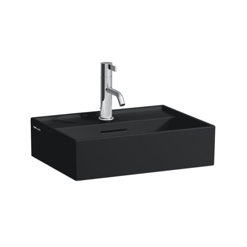 Раковина для ванної Laufen Kartell 45х34 см з 1 отвором під змішувач кераміка чорний матовий H8153307161041