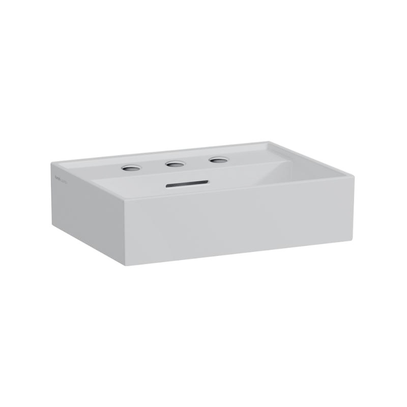Раковина для ванной Laufen Kartell 45х34 см с 3 отверстиями под смеситель керамика серый матовый H8153307591081