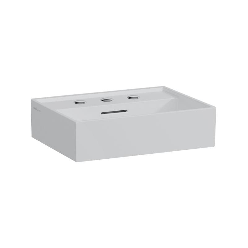 Раковина для ванной Laufen Kartell 45х34 см с 3 отверстиями под смеситель керамика серый матовый H8153307591081