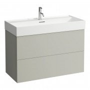 Тумба під раковину Laufen Kartell 98,4х44,9 см МДФ сіра галька H4076320336411