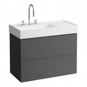 Тумба под раковину Laufen Kartell 88х45 см МДФ темно-серый H4076180336421