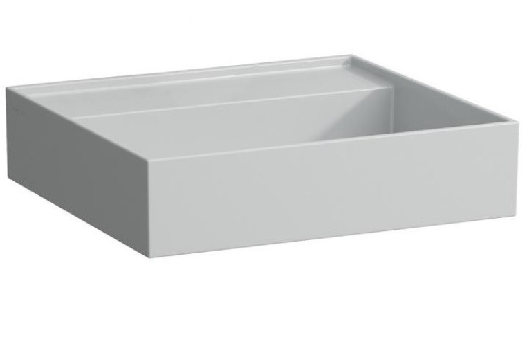 Раковина для ванної Laufen Kartell 46х46 см без отворів без переливу кераміка сірий матовий H8153317591121