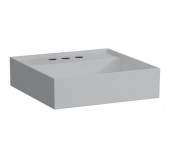 Раковина для ванной Laufen Kartell 46х46 см с 3 отверстиями без перелива керамика серый матовый H8153317591581