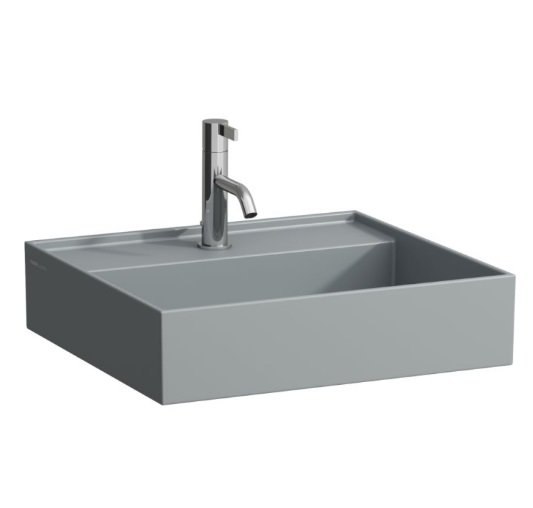 Раковина для ванной Laufen Kartell 45х34 см с 1 отверстием без перелива керамика графит матовый H8153307581111