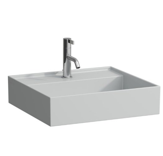 Раковина для ванной Laufen Kartell 45х34 см с 1 отверстием без перелива керамика серый матовый H8153307591111