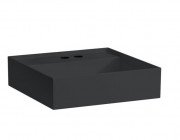 Раковина для ванной Laufen Kartell 46х46 см с 2 отверстиями без перелива керамика черный матовый H8153317168151