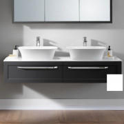 Тумба под раковину Kolpa San Blanche OB 150 подвесная 53х150х29.2 см МДФ/ДСП со столешницей Kerrock белый 547720