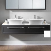 Тумба под раковину Kolpa San Blanche OB 150 подвесная 53х150х29.2 см МДФ/ДСП со столешницей Kerrock белый 547720