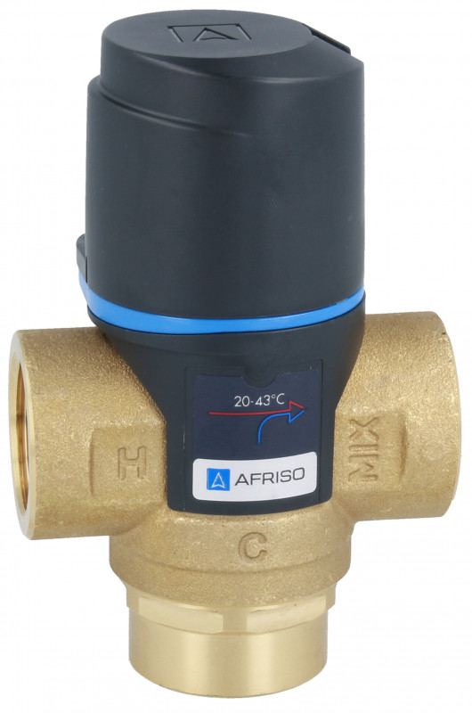 Термостатичний клапан змішувач Afriso ATM331 DN20 Rp¾'' 20-43°C Kvs 1,6 м3/год латунь 1233110