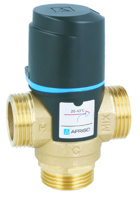 Термостатичний клапан змішувач Afriso ATM361 DN20 G1'' 20-43°C Kvs 1,6 м3/год латунь 1236110