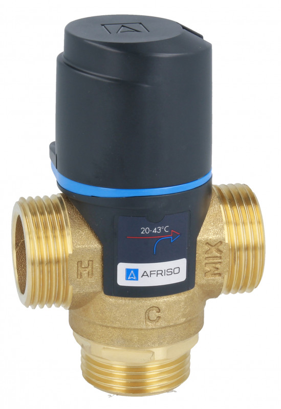 Термостатичний клапан змішувач Afriso ATM561 DN20 G1'' 20-43°C Kvs 2,5 м3/год латунь 1256110