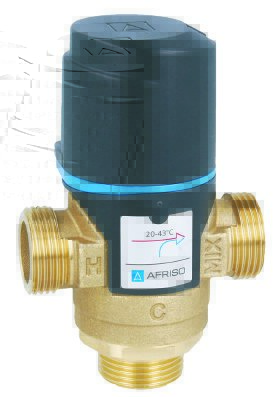 Термостатический смесительный клапан Afriso ATM341 DN15 G¾'' 20-43°C Kvs 1,6 м3/час латунь 1234110