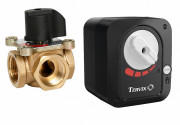 Комплект клапана Tervix Pro Line TOR DN32 Rp 1¼'' и электрического привода AZOG 3 точки 220В АС 312143