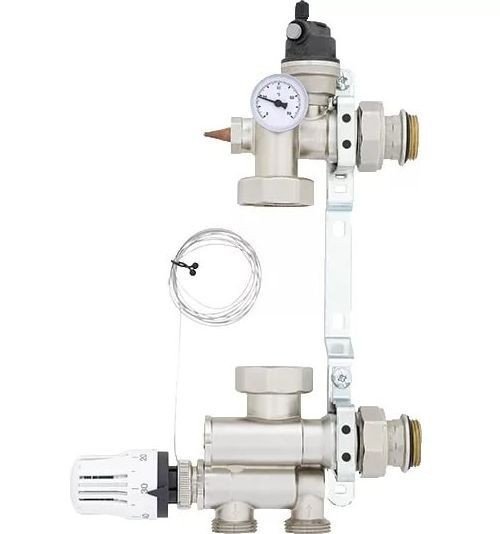 Смесительный узел для теплого пола Tervix Pro Line 1'' без насоса с термоголовкой 521211