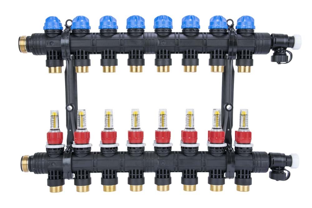 Колектор Afriso ProCalida EF1 K 8 контурів G1'' 0,2-1,6 л/хв поліамідний пластик 81268