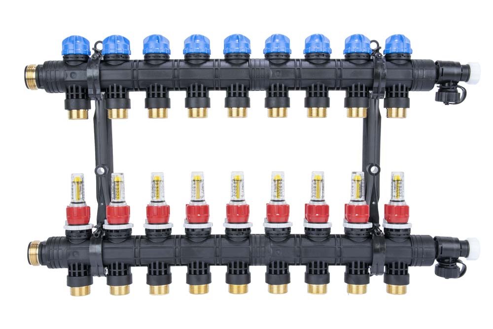 Колектор Afriso ProCalida EF1 K 9 контурів G1'' 0,2-1,6 л/хв поліамідний пластик 81269