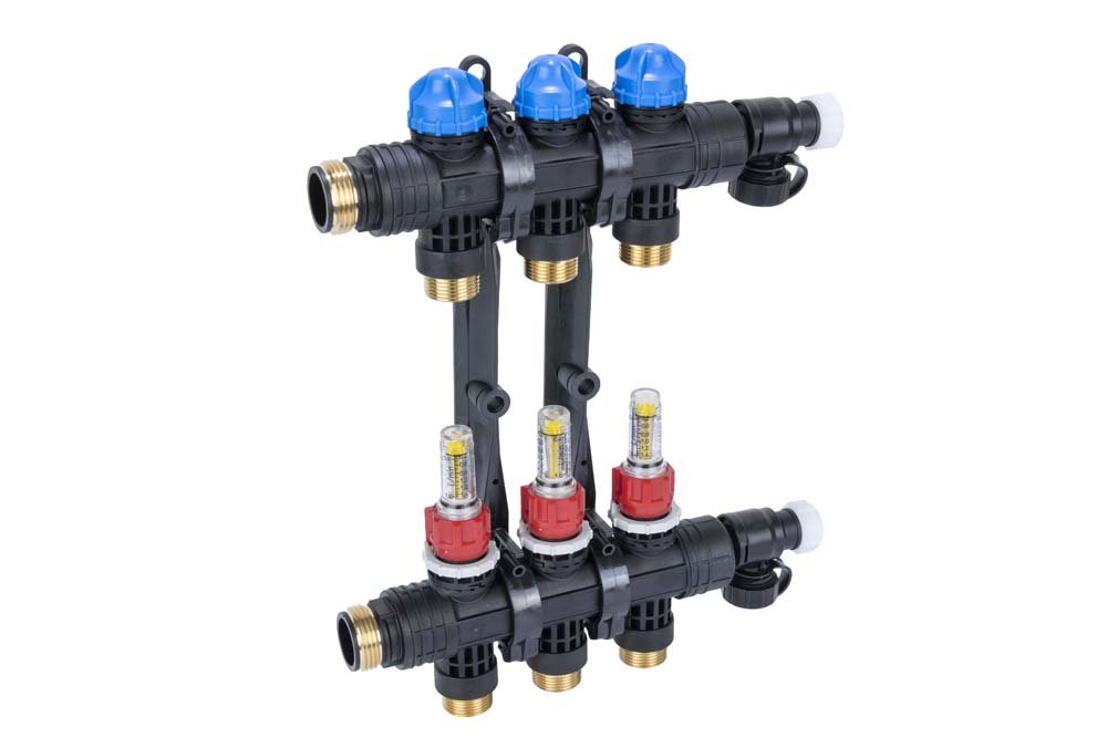 Колектор Afriso ProCalida EF1 K 3 контуру G1'' 0,2-1,6 л/хв поліамідний пластик 81263