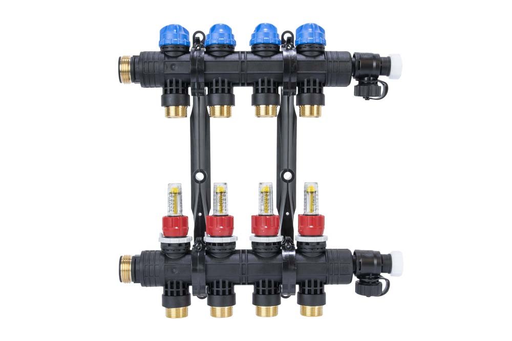 Колектор Afriso ProCalida EF1 K 4 контуру G1'' 0,2-1,6 л/хв поліамідний пластик 81264