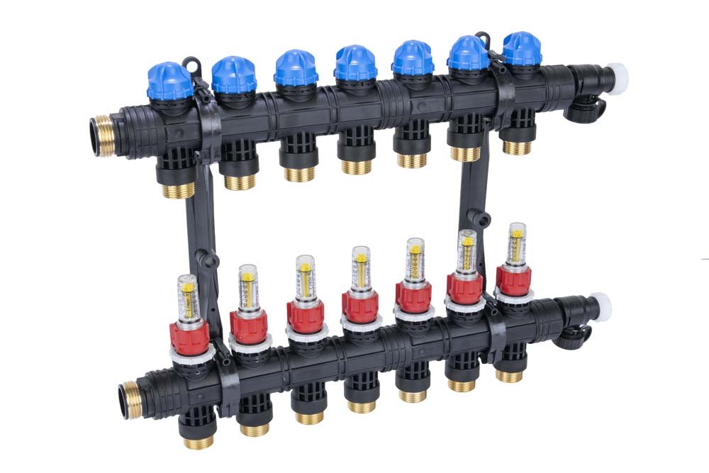 Колектор Afriso ProCalida EF1 K 7 контурів G1'' 0,2-1,6 л/хв поліамідний пластик 81267