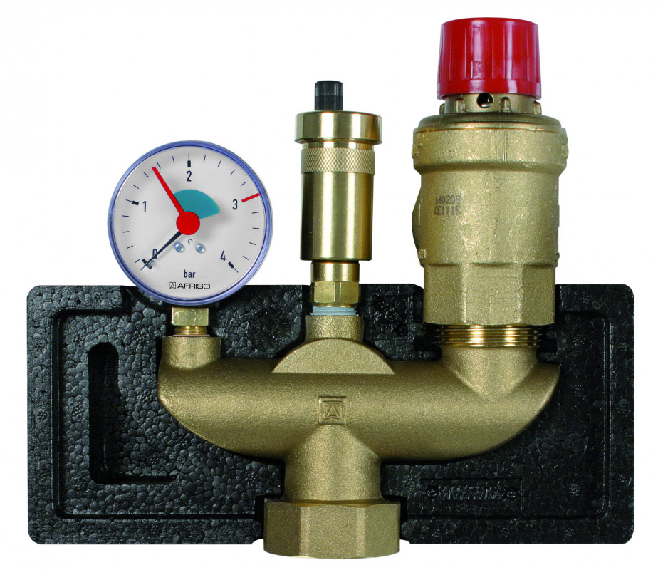 Група безпеки казана Afriso WHK5 350 кВт 3 бар ізоляція 77628