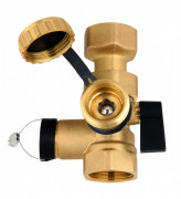 Клапан Afriso для подключения расширительного бака  ¾''х¾'' c краном ¾'' KFE латунь 77949