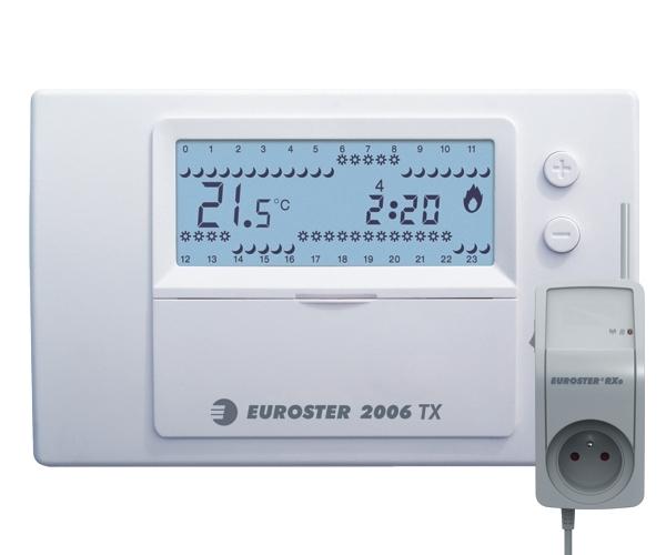 Бездротовий тижневий температурний програматор Euroster з розеткою 2006TXRXG