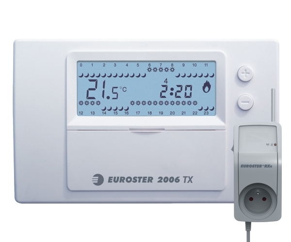 Бездротовий тижневий температурний програматор Euroster з розеткою 2006TXRXG