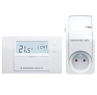 Бездротовий тижневий температурний програматор Euroster з розеткою 2026TXRXG