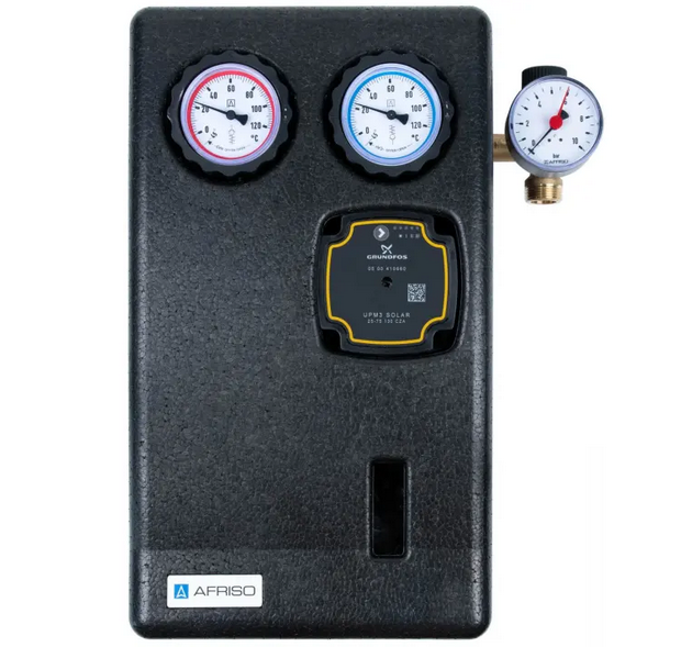 Насосна група для сонячних систем Afriso PrimoSol 130-4 G ¾'' з циркуляційним насосом Grundfos UPM3 Solar 77889