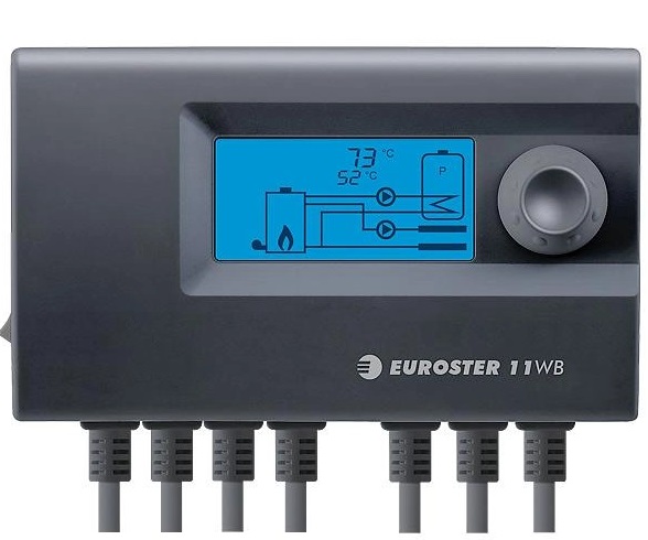 Контроллер для твердотопливных котлов с баком ГВС Euroster 11WB