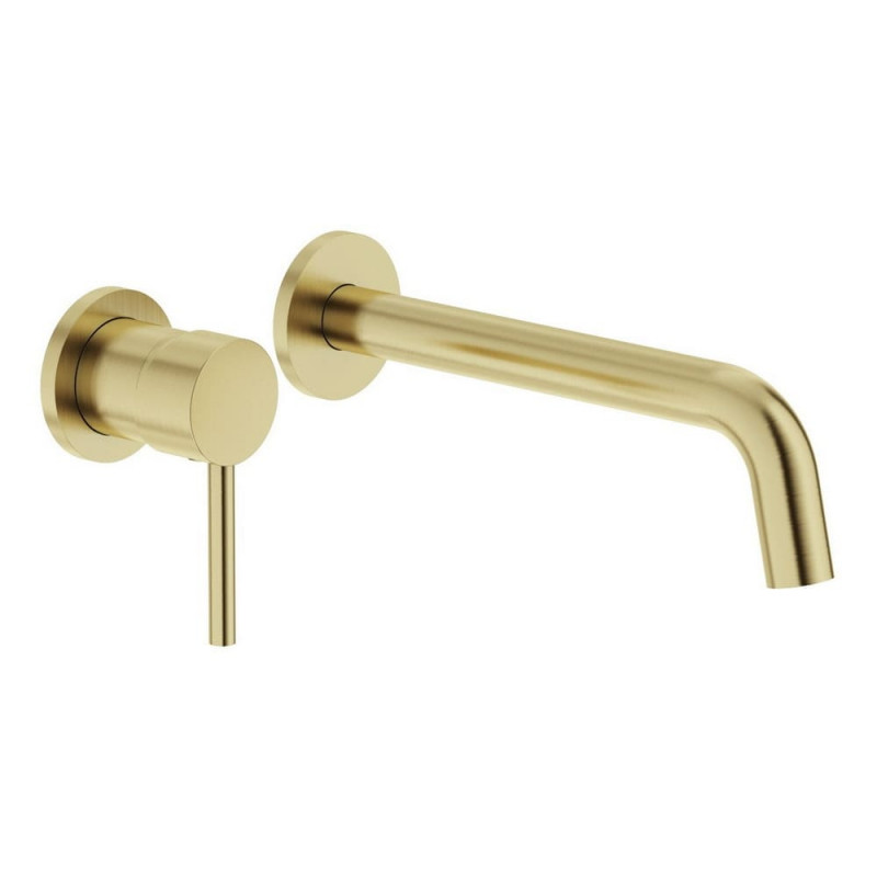 Смеситель для раковины Volle Cruze настенный однорычажный золотой 1547.010315