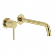 Смеситель для раковины Volle Cruze настенный однорычажный золотой 1547.010315