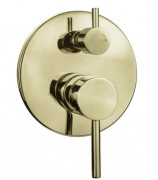 Змішувач для душу прихованого монтажу Volle Cruze одноважільний золотий 1547.030215