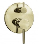 Смеситель для душа скрытого монтажа Volle Cruze однорычажный золотой 1547.030215
