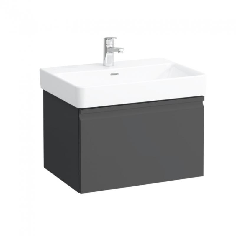 Тумба под раковину Laufen Pro S подвесная 61,6х45 см МДФ графит H4834220964801