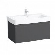 Тумба під раковину Laufen Pro S підвісна 80,9х45 см МДФ графіт H4835020964801